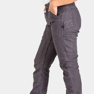 Dovetail Workwear Britt Utility Pants Size 2 Gray Midrise Carpenter Cargo Canvas